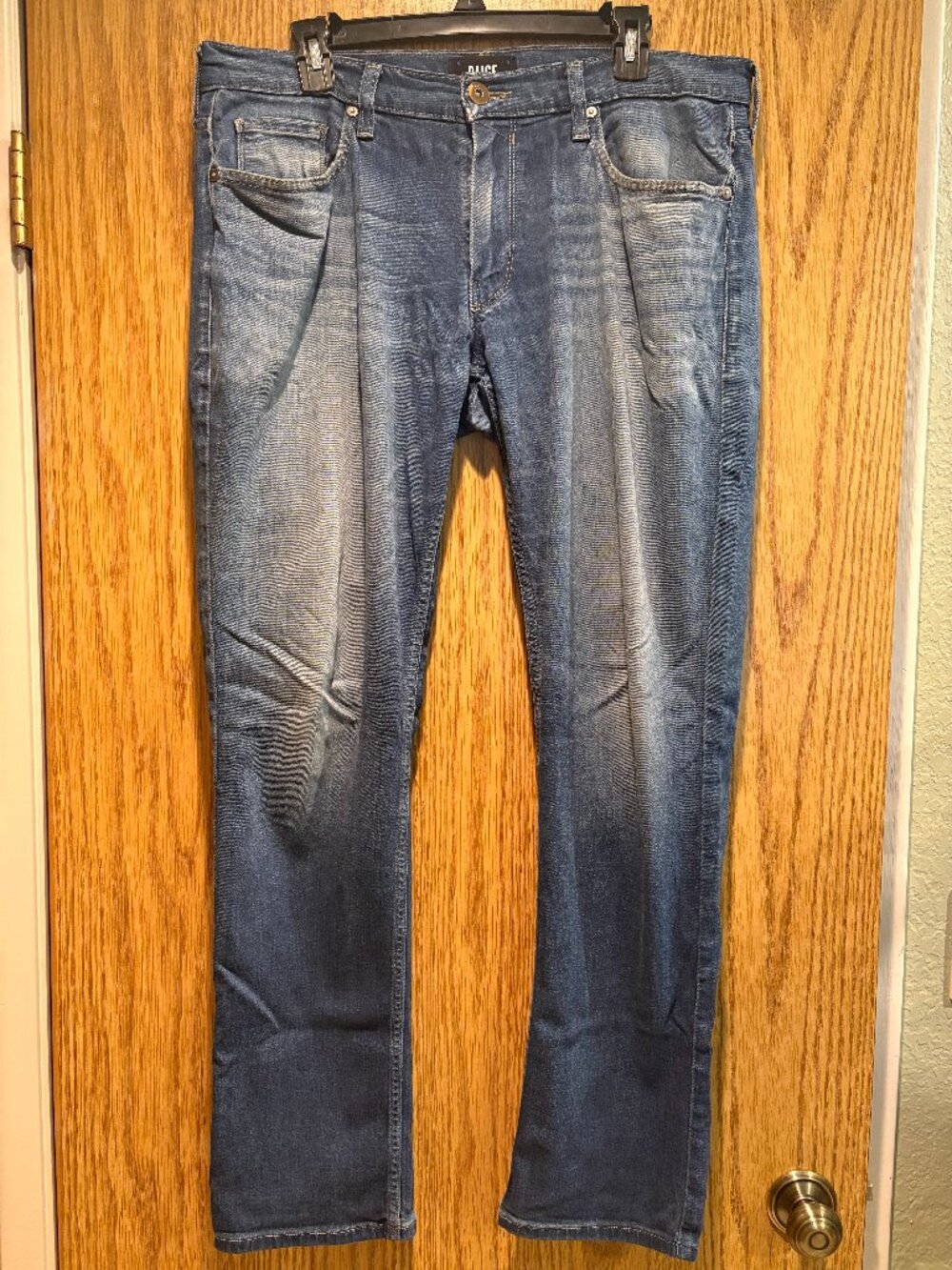 PAIGE Federal Men’s Slim Straight Jeans Size 32 Blue Stretch Denim